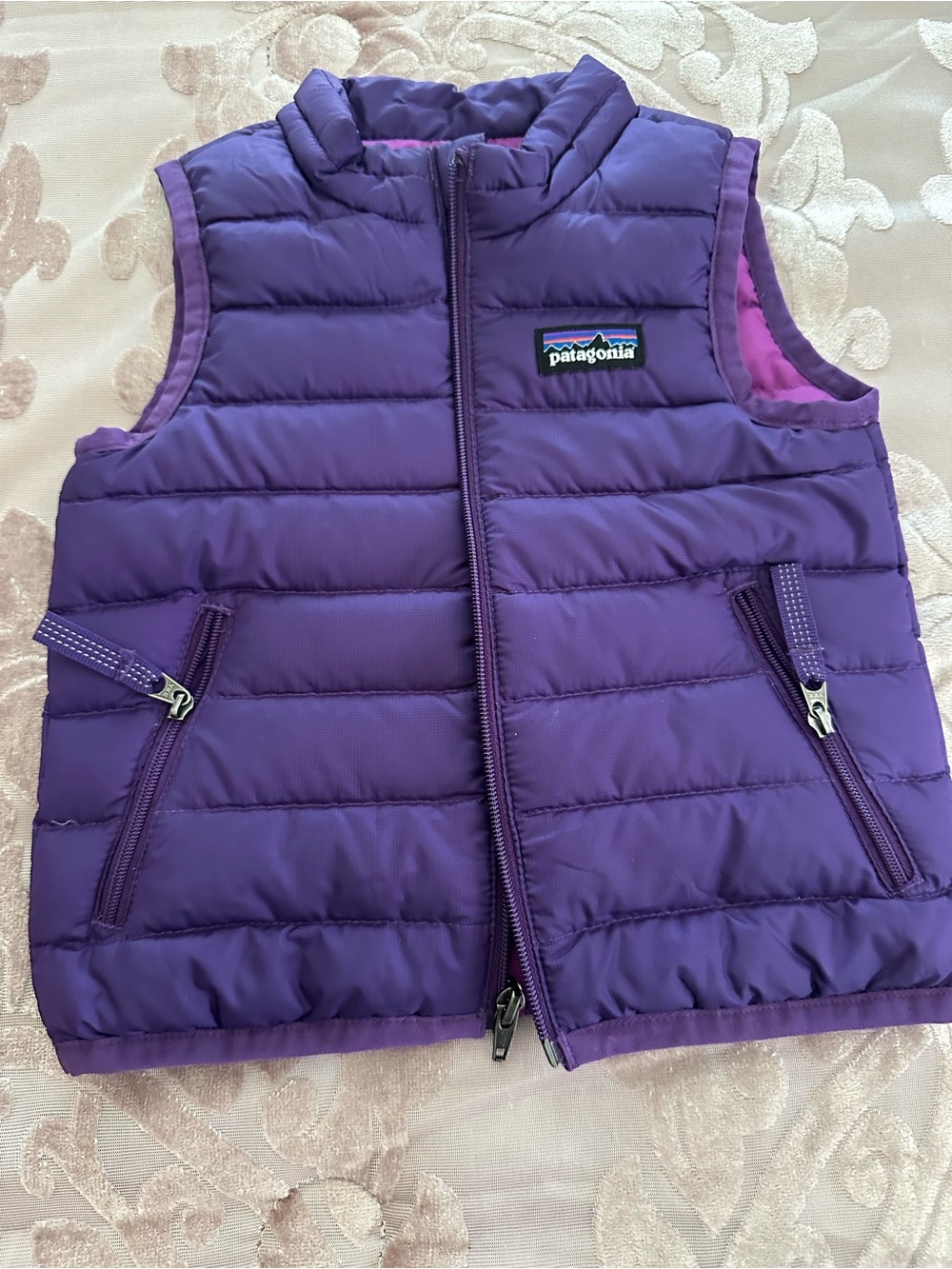 Patagonia Purple Two-Tone Puffer Vest